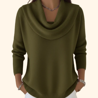 Iole | Jersey con Cuello Drapeado