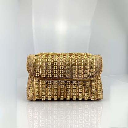 Alba | Bolso de Hombro con Cadena Chic y Diamantes de Color