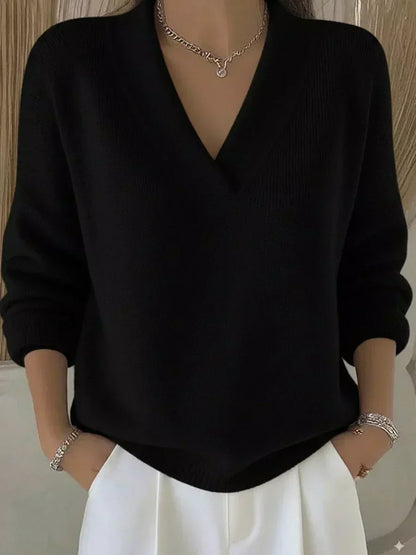 Viola | Jersey Suave con Cuello de Pico