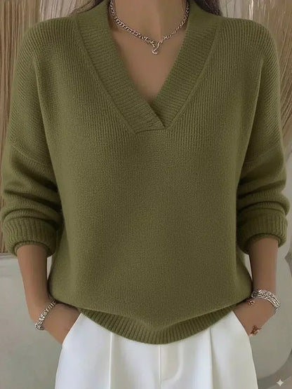 Viola | Jersey Suave con Cuello de Pico