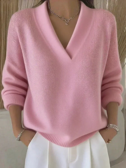 Viola | Jersey Suave con Cuello de Pico