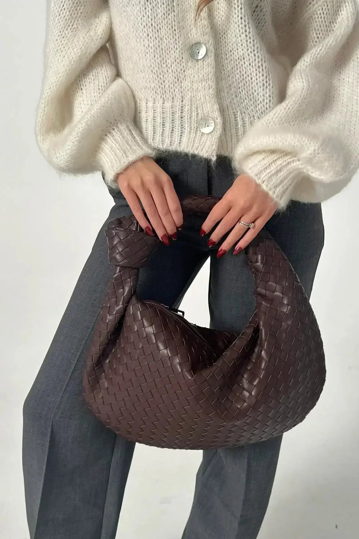 Sage | Bolso de Hombro Mediano Tejido