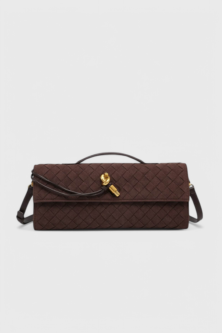 Melanie | Bolso de Hombro Clásico de Ante