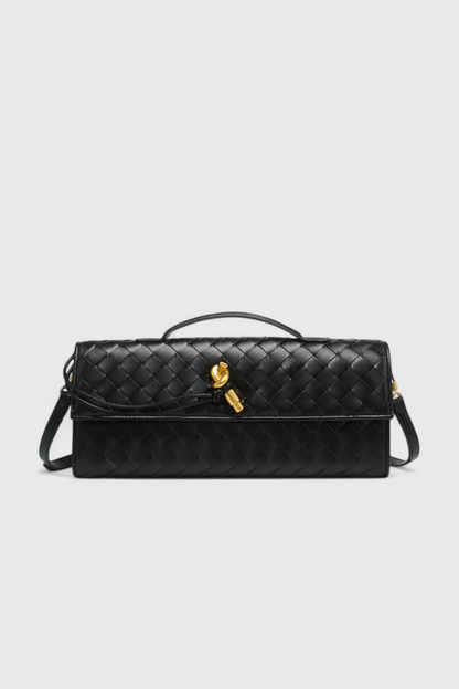 Melanie | Clutch con Detalle de Nudo Dorado