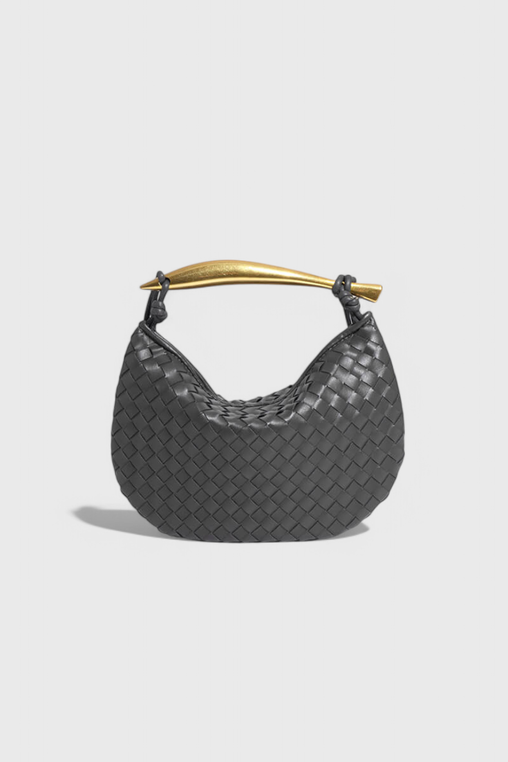 Gerda | Bolso Woven con Asa Dorada