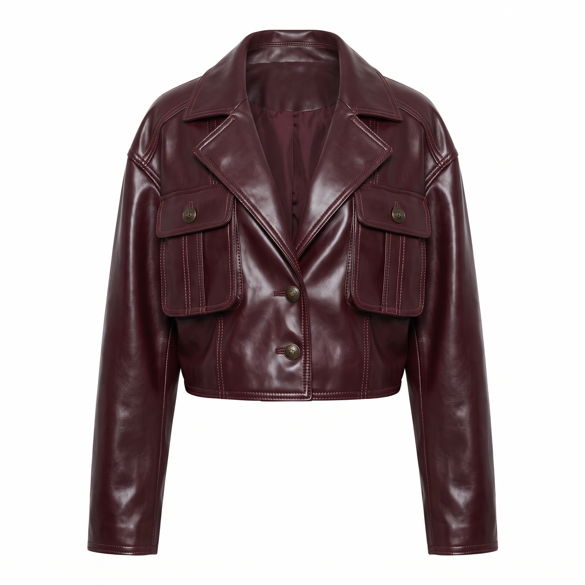Tosca | Chaqueta Corta con Bolsillos en el Pecho