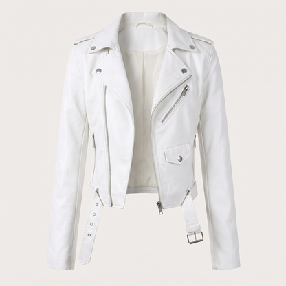 Lucilla | Chaqueta Biker Corta con Cinturón