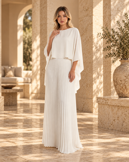 Daphné | Vestido Largo de Manga Murciélago — Maison Millenium