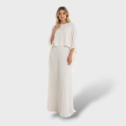 Vestido maxi elegante manga murciélago