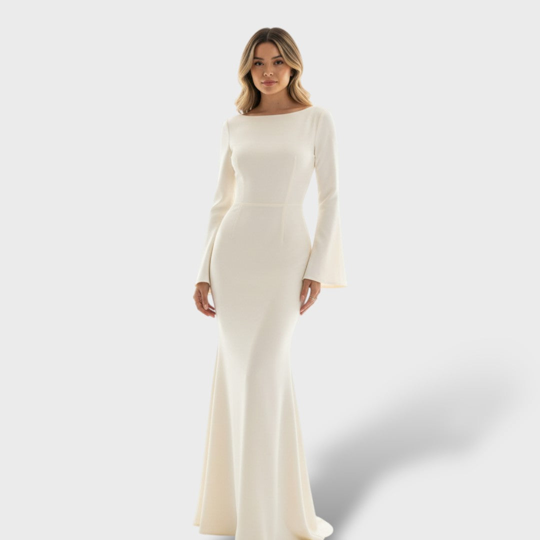 Vestido Maxi Elegante Manga Larga Mujer