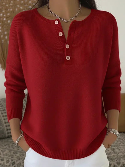 Ernesta | Jersey de Punto con Botones Henley