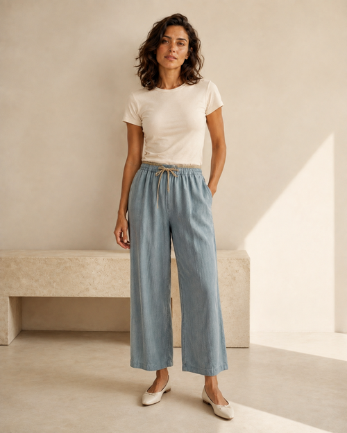 Annalisa · Pantaloni Harem in Lino Morbido