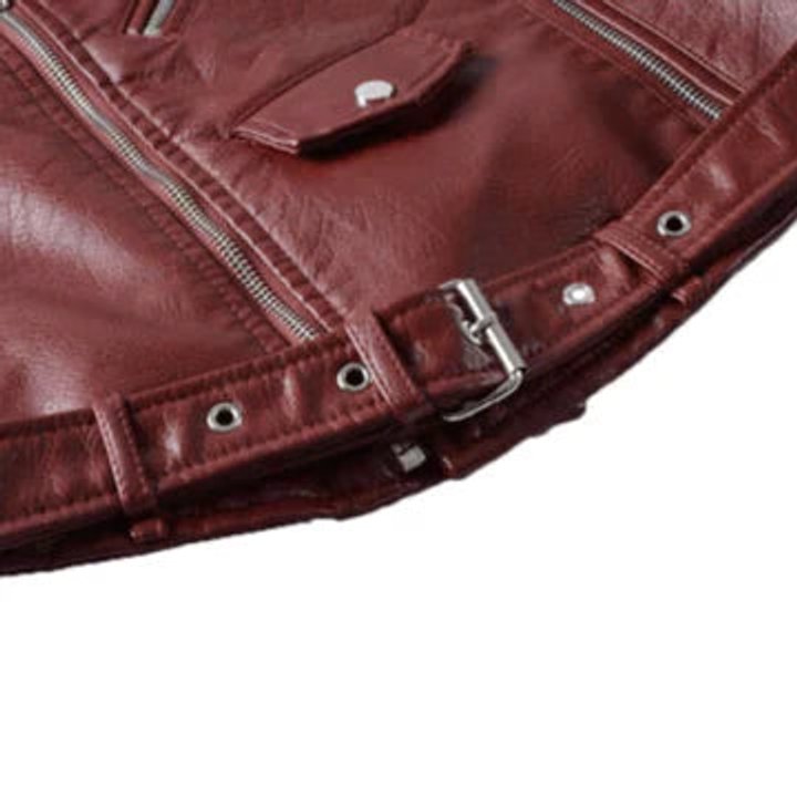 Lucilla | Chaqueta Biker Corta con Cinturón