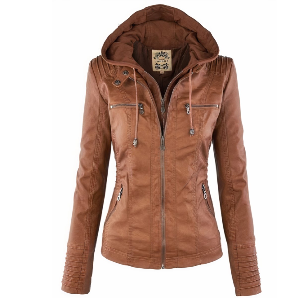 Cassia | Chaqueta Estilo Biker con Capucha Extraíble