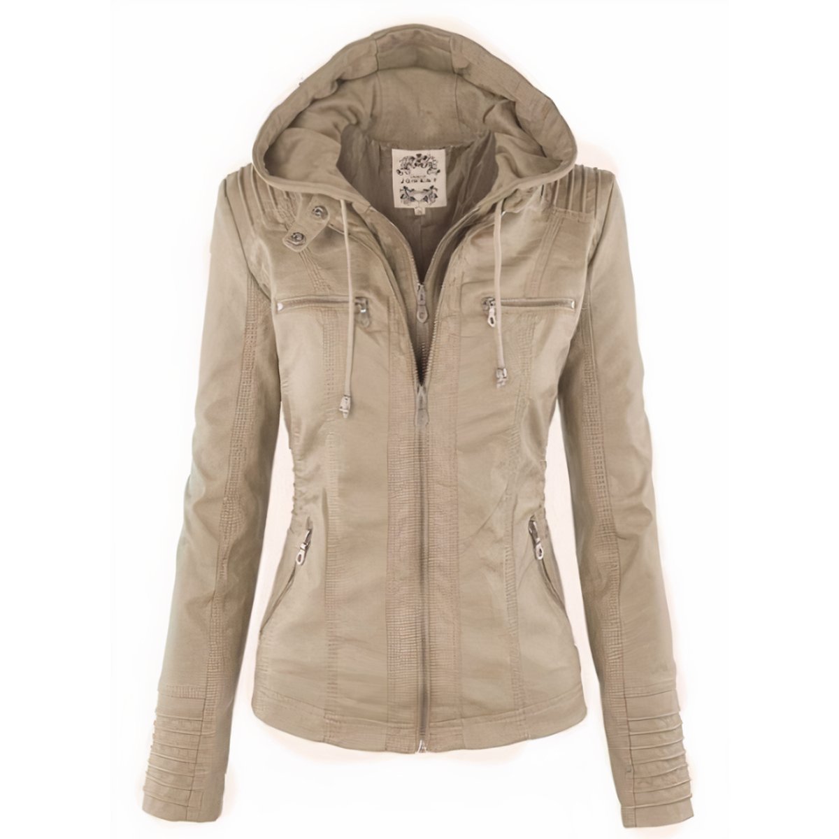 Cassia | Chaqueta Estilo Biker con Capucha Extraíble
