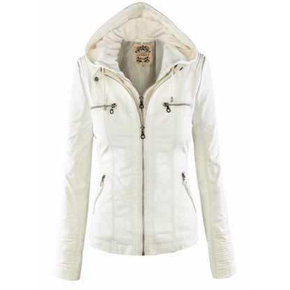 Cassia | Chaqueta Estilo Biker con Capucha Extraíble