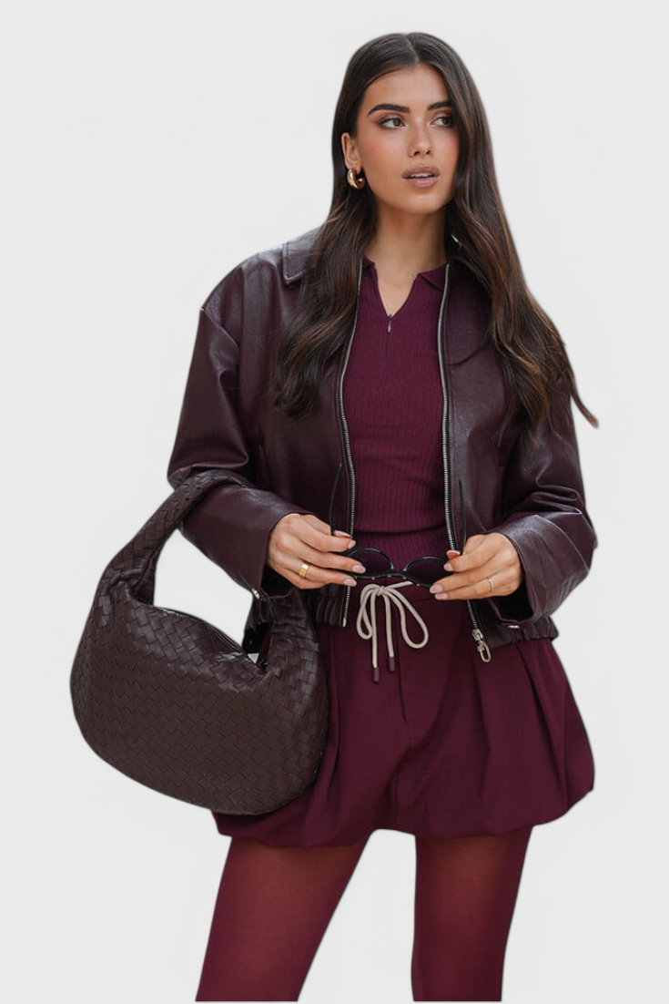 Lila | Bolso Mediano Woven con Detalle de Nudo
